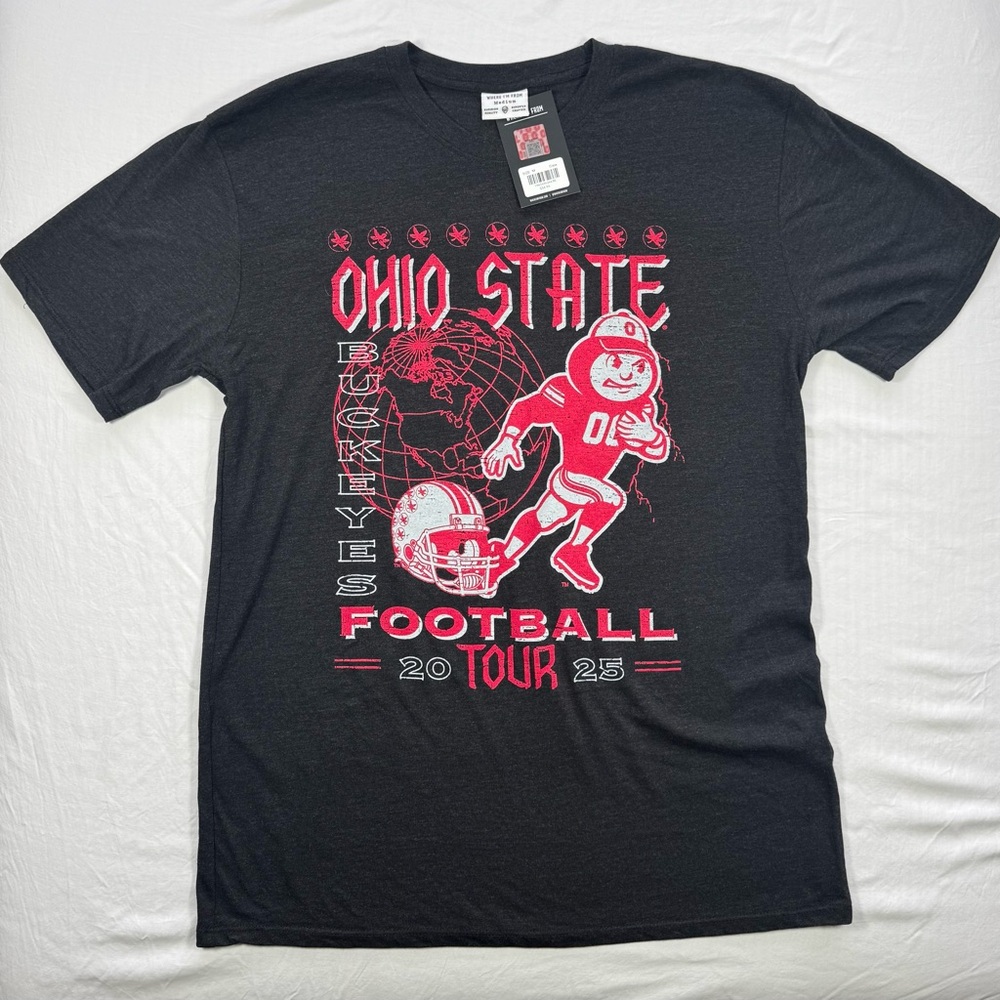 Ohio State Buckeyes Black T-Shirt, New With Tags, Men’s Medium, NCAA Apparel
